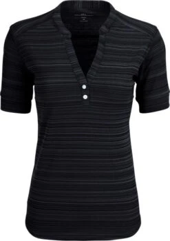 Vansport Ladies Strata Textured Henley 13 Vansport Ladies Strata Textured Henley -Thread Logic Store Vansport Ladies Strata Textured Henley Black S 4