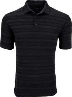Vansport Strata Textured Polo -Thread Logic Store Vansport Strata Textured Polo Black S 4