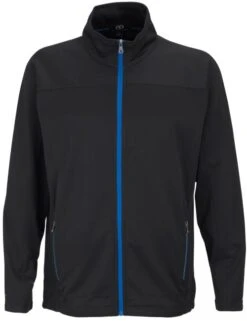 Vantage Brushed Back Micro-Fleece Full-Zip Jacket -Thread Logic Store Vantage Brushed Back Micro Fleece Full Zip Jacket BlackRoyal S 3
