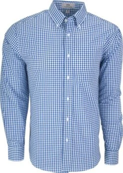 Vantage Easy-Care Gingham Check Shirt -Thread Logic Store Vantage Easy Care Gingham Check Shirt RoyalWhite S 8