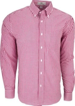 Vantage Easy-Care Gingham Check Shirt -Thread Logic Store Vantage Easy Care Gingham Check Shirt Sport RedWhite S 9