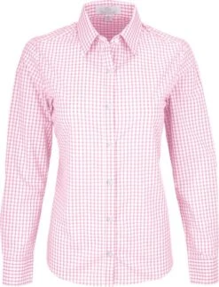Vantage Ladies Easy-Care Gingham Check Shirt 12 Vantage Ladies Easy-Care Gingham Check Shirt -Thread Logic Store Vantage Ladies Easy Care Gingham Check Shirt PinkWhite S 6