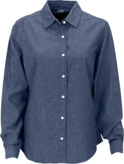 Vantage Ladies Hudson Denim Shirt -Thread Logic Store Vantage Ladies Hudson Denim Shirt Denim S 3