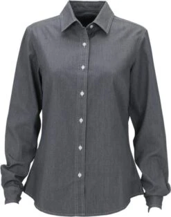Vantage Ladies Hudson Denim Shirt -Thread Logic Store Vantage Ladies Hudson Denim Shirt Grey S 4