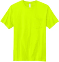 Volunteer Knitwear All-American Pocket Tee -Thread Logic Store Volunteer Knitwear All American Pocket Tee Safety Green S 13