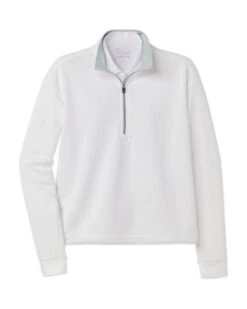 Straight Down Ladies Opal Quarter Zip -Thread Logic Store W60365 WHT 1 0d44b44d 8725 4f17 bc8d d65bd2069022