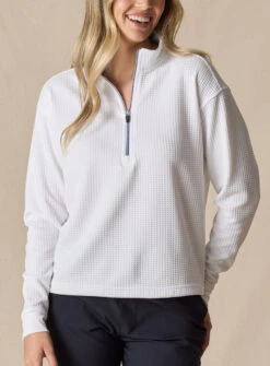 Straight Down Ladies Opal Quarter Zip -Thread Logic Store W60365 WHT 2 ff8d38aa 0eeb 41fb 9e1d d5e77f3c0ba8