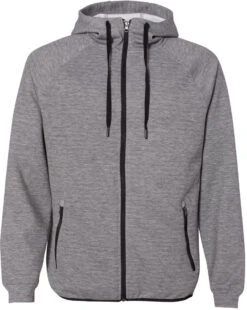 Weatherproof Heat Last Fleece Tech Full-Zip Hooded Sweatshirt -Thread Logic Store Weatherproof Heat Last Fleece Tech Full Zip Hooded Sweatshirt Heather Storm S 7
