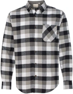 Weatherproof Vintage Brushed Flannel Long Sleeve Shirt  -Thread Logic Store Weatherproof Vintage Brushed Flannel Long Sleeve Shirt WhiteBlack S 7