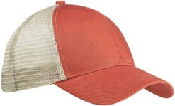 Econscious Eco Trucker Organic/Recycled Hat -Thread Logic Store econscious Eco Trucker OrganicRecycled Hat Orange PoppyOyster OSFA 9
